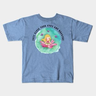 Just close your eyes and breathe Kids T-Shirt